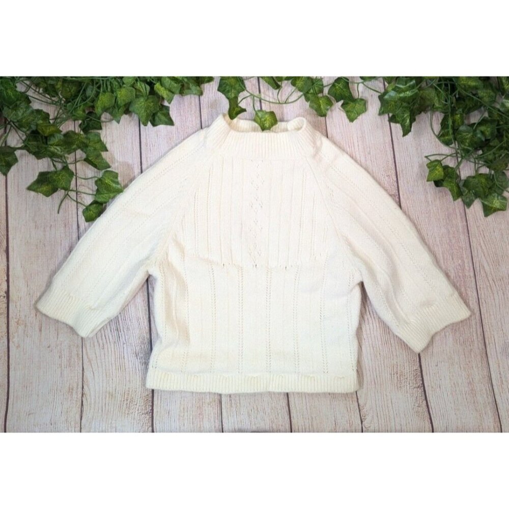 Free People Women's Pointelle Knit Crop Top in White Short Sleeve Size Small